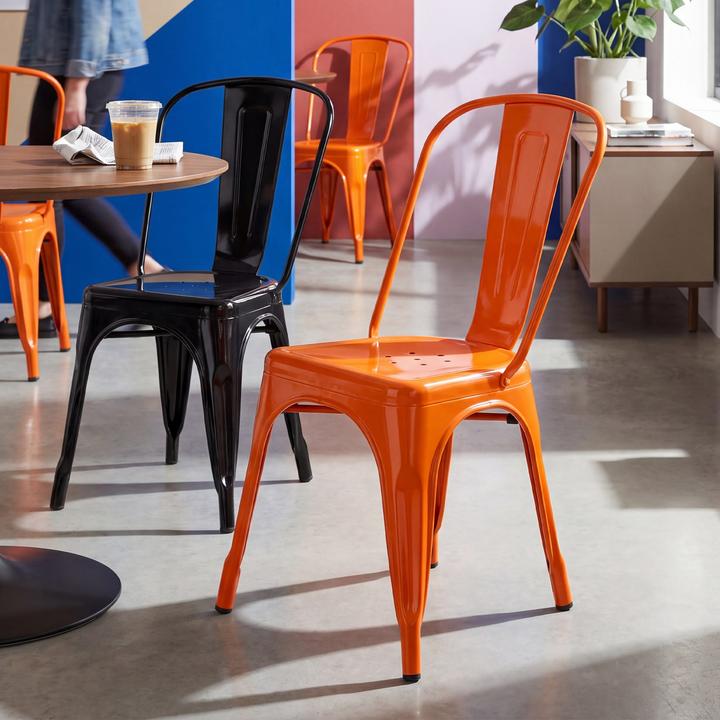 Image du produit CLP Lot de 4 chaises Benedikt, orange