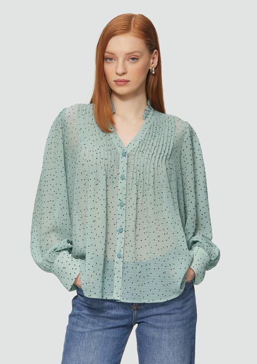 Image du produit S.Oliver Bluse Strukturierte Chiffonbluse mit Punktemuster (42)