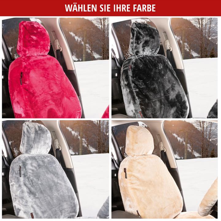 Image du produit Walser Housse de siège auto "Teddy" - fourrure synthétique - anthracite