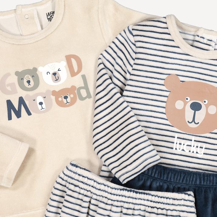 Produktbild La Redoute Collections 2er-Pack Pyjamas aus Samt (104)