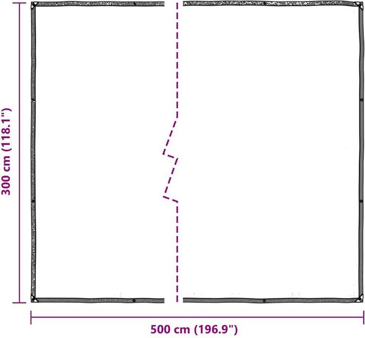 Produktbild vidaXL Transparente Plane mit Ösen 3x5 m Polyethylen durchsichtige Plane (300 x 500 cm)