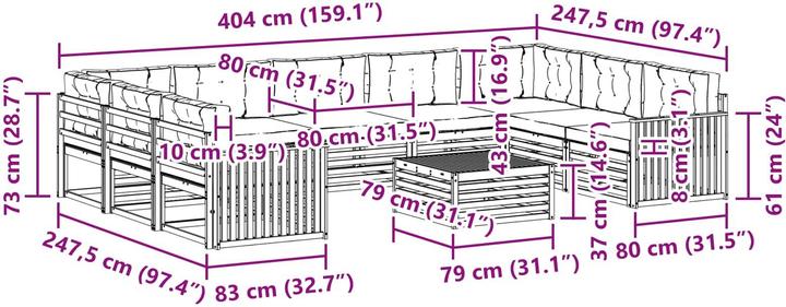 Produktbild vidaXL Outdoor-Sofa