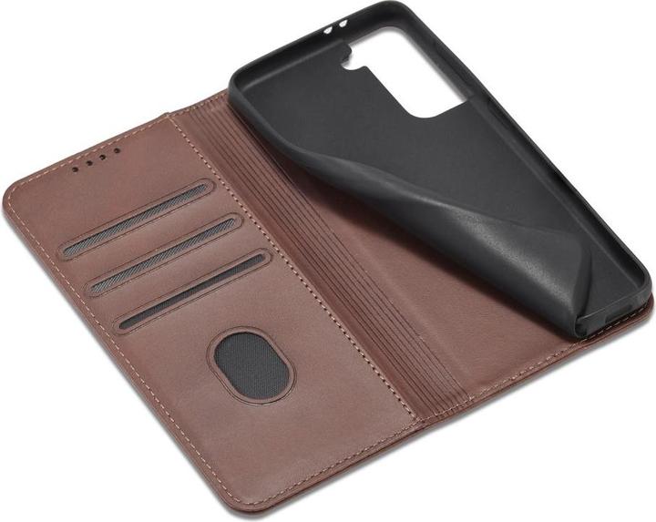 Produktbild Cover-Discount Galaxy S21 FE - Stand Flip Case Hülle braun (Samsung Galaxy S21 FE)