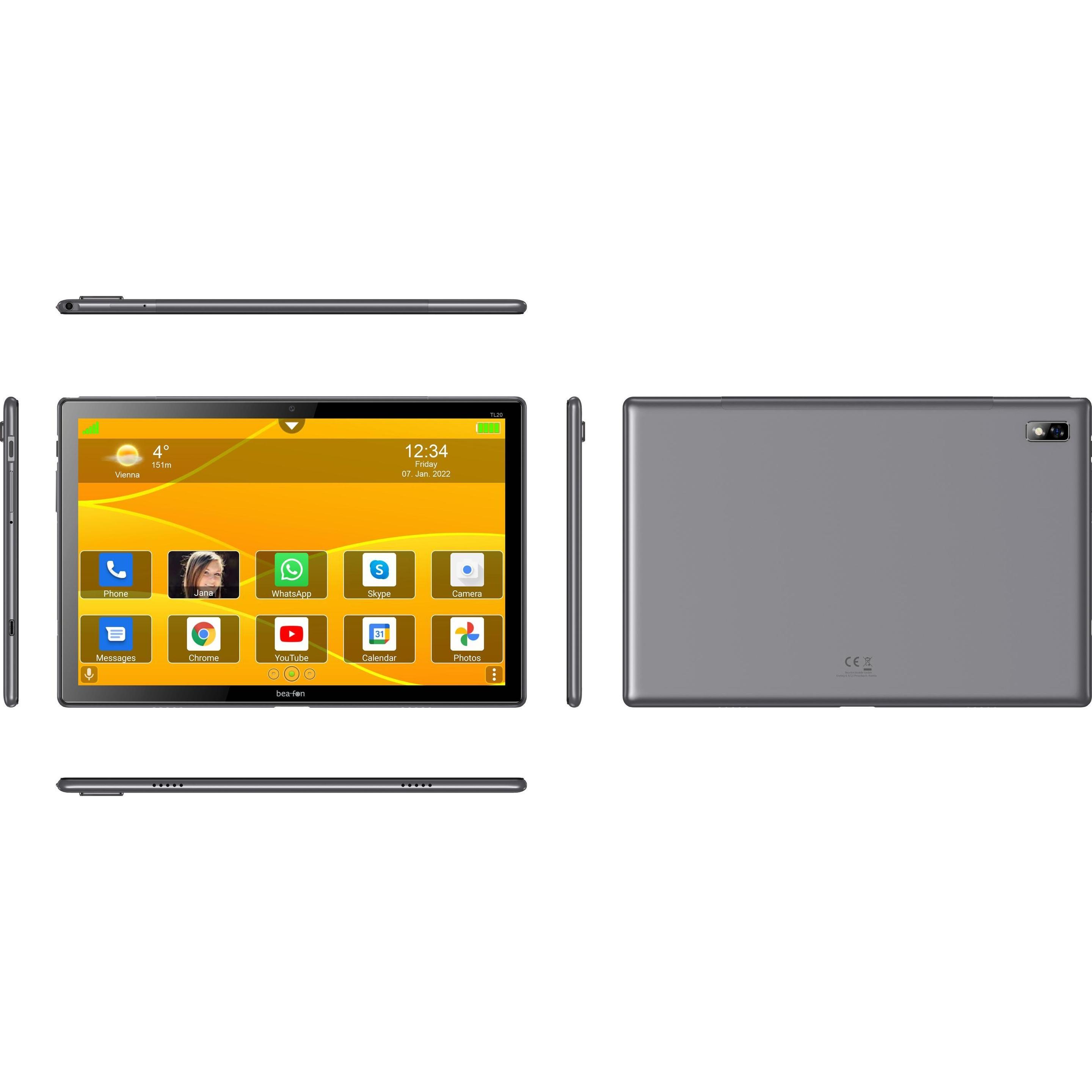 Thumbnail - Bea-Fon TL20 (4G, 10.10", 3 GB, Silber, Aluminium), Tablet, Silber
