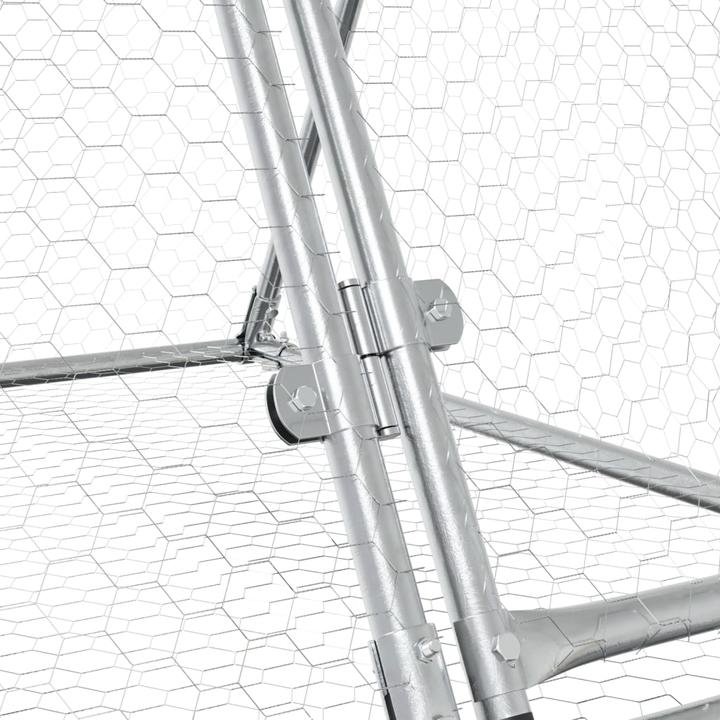 Produktbild vidaXL Klatka dla królików, srebrna, 400x105x91 cm, stal galwanizowana