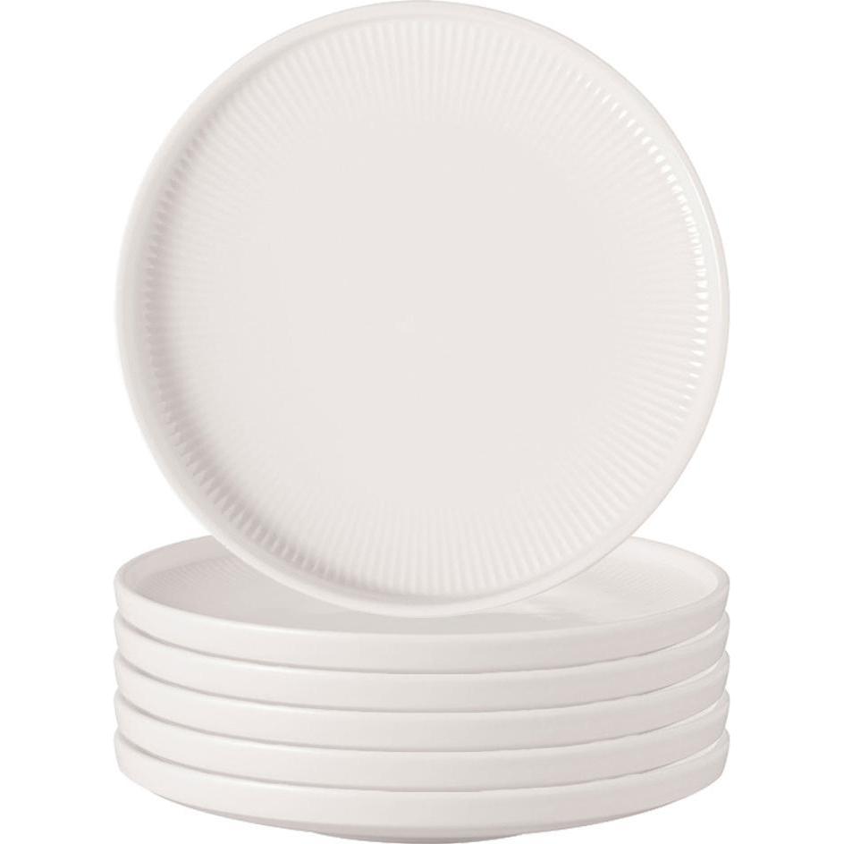 Villeroy & Boch Multipack Afina Brotteller - 6 Stück, Teller, Weiss