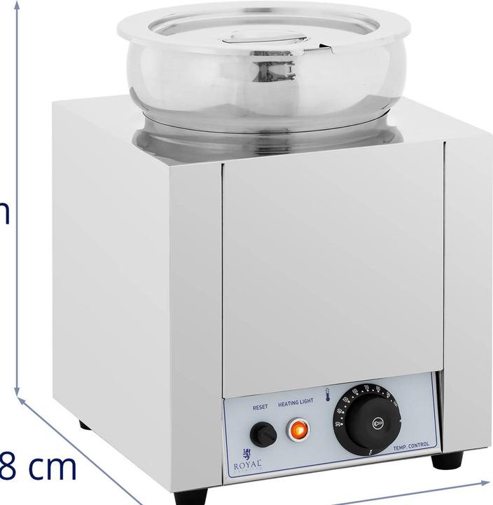 Actual product image Royal Catering Suppenstation Bain Marie Speisenwärmer Edelstahl 7 L 30 - 110 °C 500 W