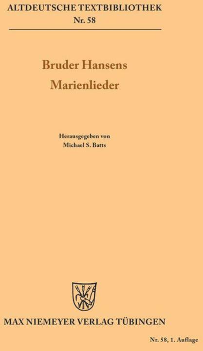 Produktbild Bruder Hansens Marienlieder