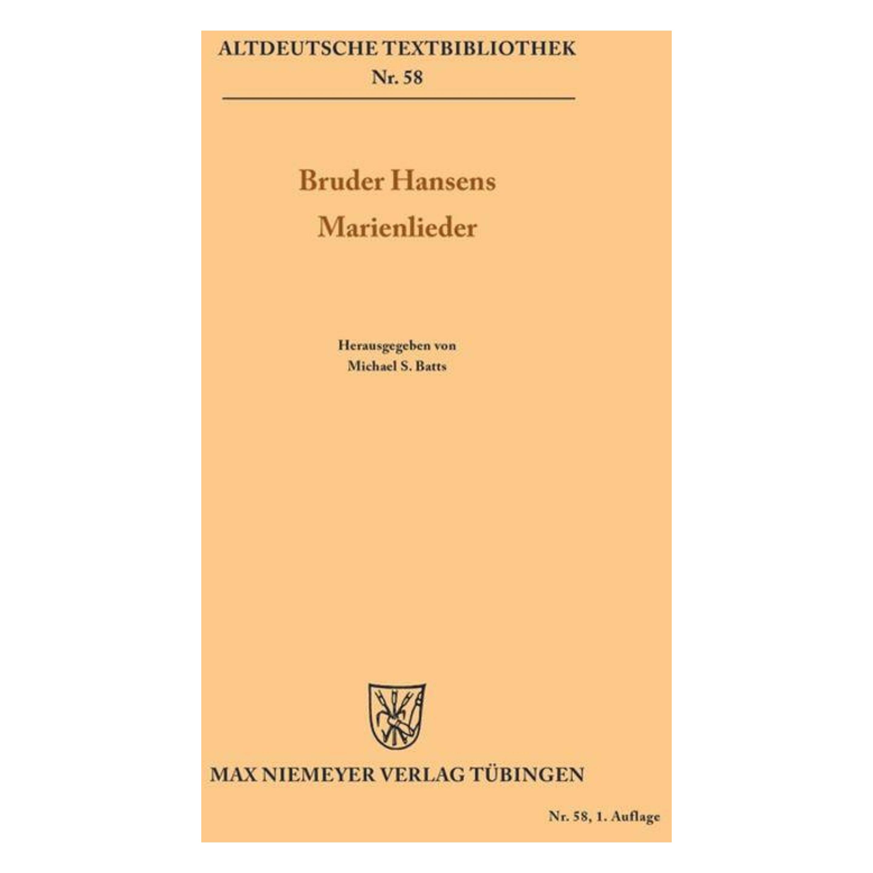 De Gruyter Bruder Hansens Marienlieder (41253911)