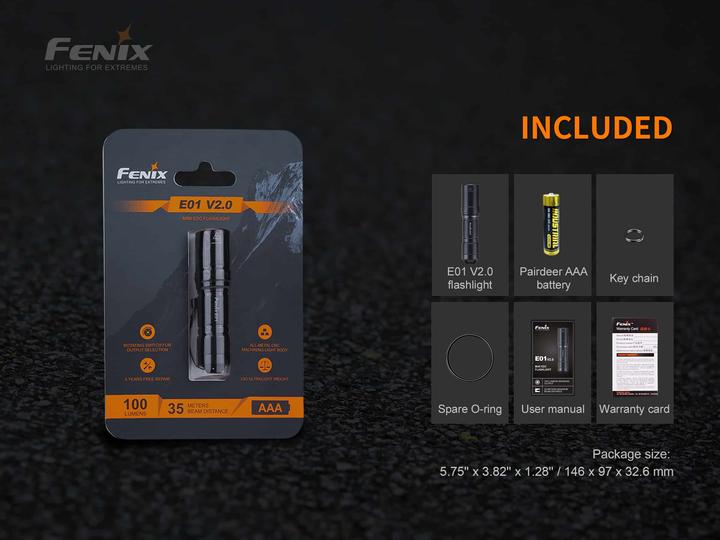 Produktbild Fenix E01 V2.0 (6.65 cm, 100 lm)