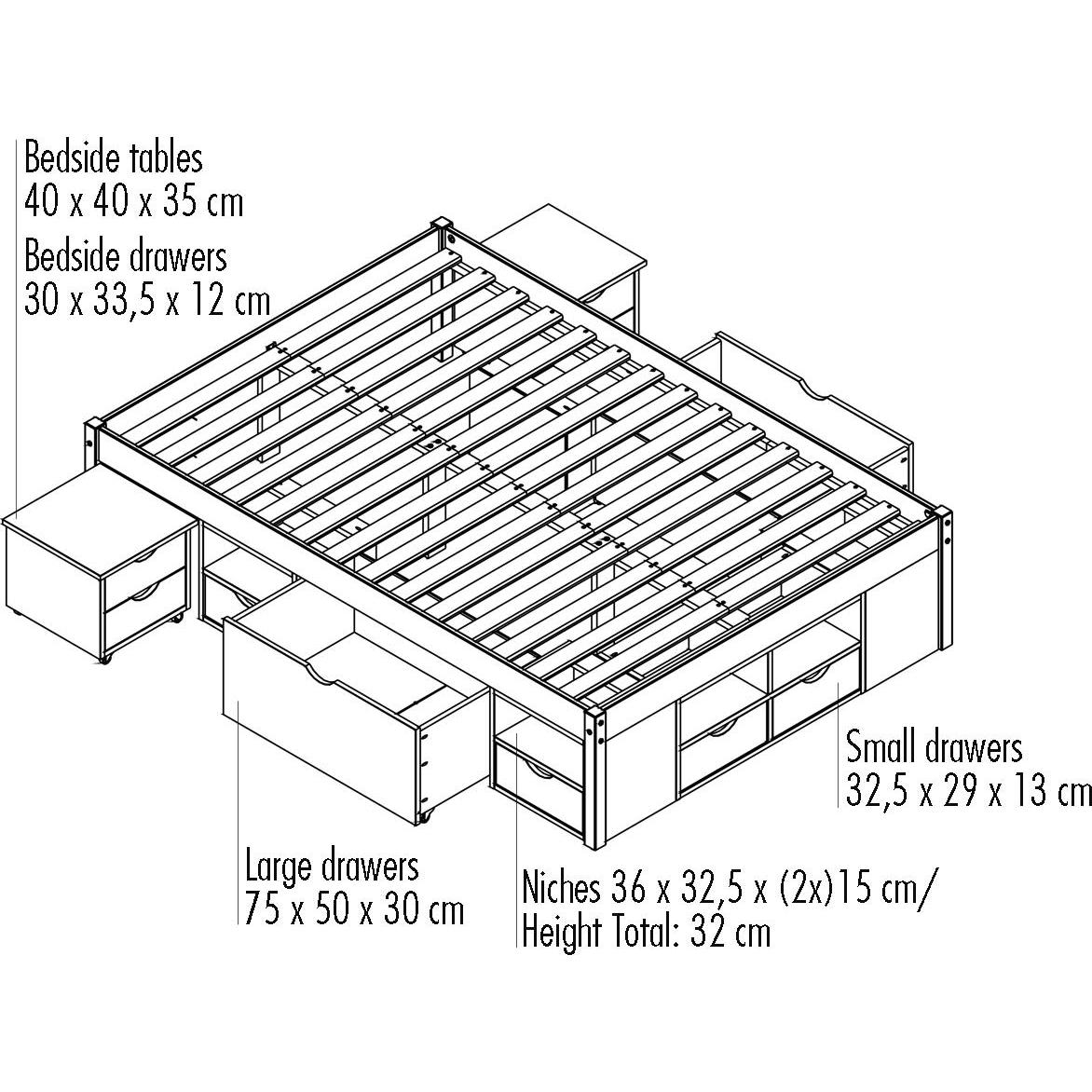 Thumbnail - Ebuy24, Bett, Bett Cluse (160 x 200 cm)