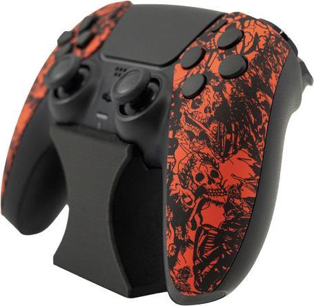 Actual product image MyController Red Skulls Black with programmable paddles (PS5)