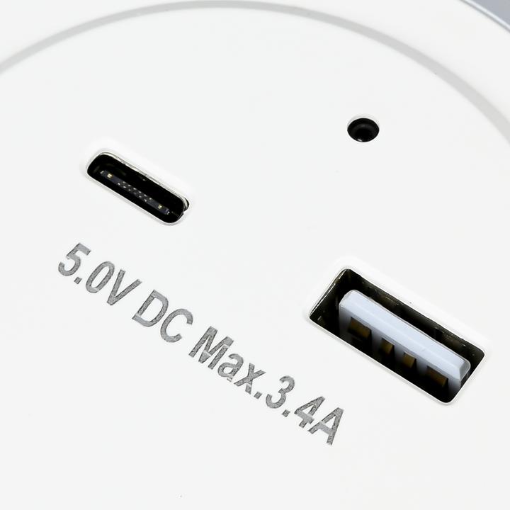 Actual product image Benson Electric Night light with USB-A and USB-C plug and sensor