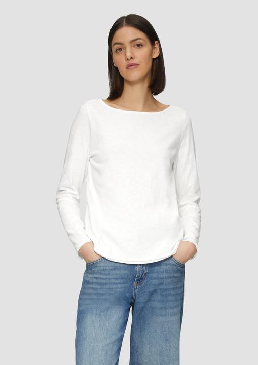 Produktbild S.Oliver T-Shirt Longsleeve mit Flammgarnstruktur und U-Boot-Ausschnitt (44)