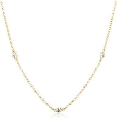 Produktbild JVD - Decent Gold Plated Zirconia Necklace SVLN0558XK5GO45 (Gold)