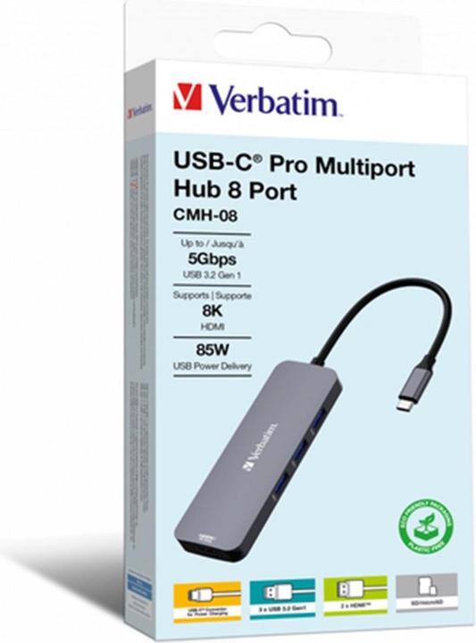 Produktbild Verbatim CMH-08 (USB-C, 8 Ports)