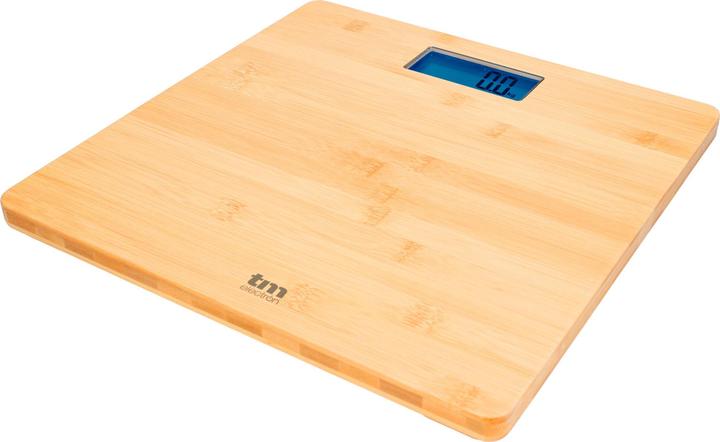 TM Electron Bamboo Digital Bathroom Scale Ultra Slim Design 22.5mm LCD Display 84x41mm High Precision Sensors