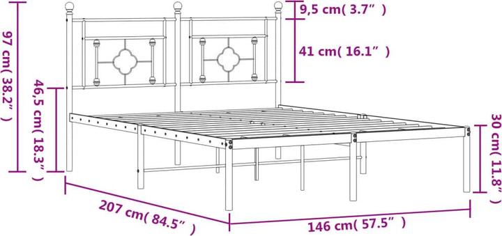 Image du produit vidaXL Bettgestell (140 x 200 cm)