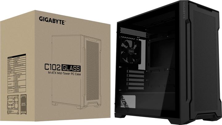 Actual product image Gigabyte C102 (mATX, Mini-ITX)