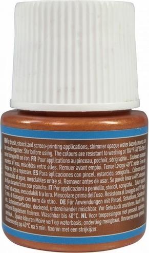 Actual product image Pebeo Setacolor Opaque (Shimmering Copper Light, 45 ml)