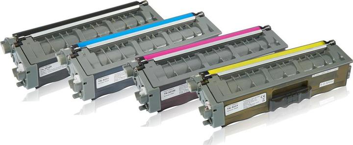 Produktbild Inkadoo Toner multipack kompatibel zu Brother TN-321 enthält 4x Tonerkartusche Schwarz Cyan Magenta... (BK)