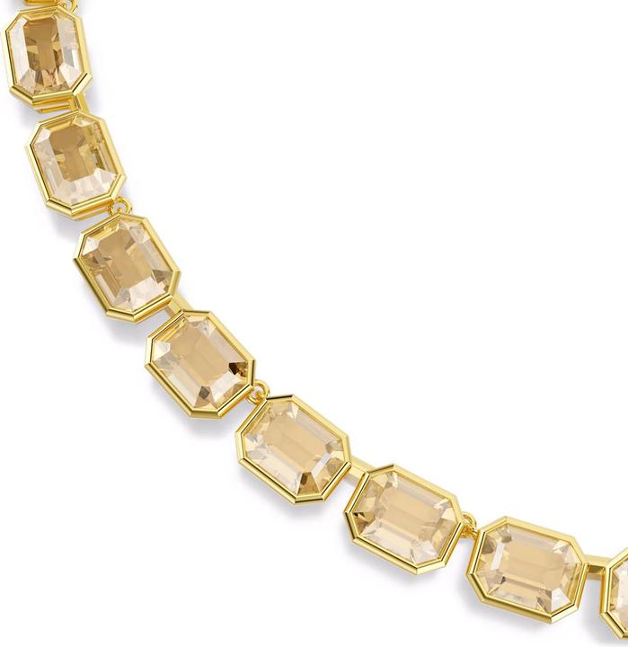 Image du produit Swarovski Millenia Tennis Halskette Oktagon Schliff Gelb Goldlegierungsschicht (Métal Swarovski, 40 cm)