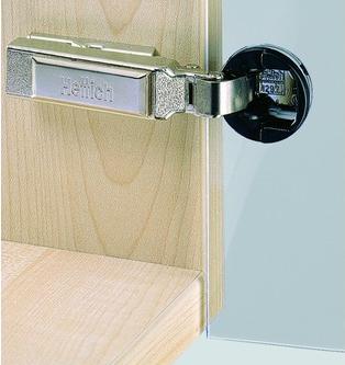 Hettich Cerniera Intermat per porte in vetro con battuta d'angolo, angolo 95° spessore del vetro 4-6,5 mm