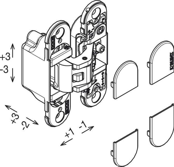 Produktbild Krona Koblenz Türband K6700, universal, Zamak verchromt matt
