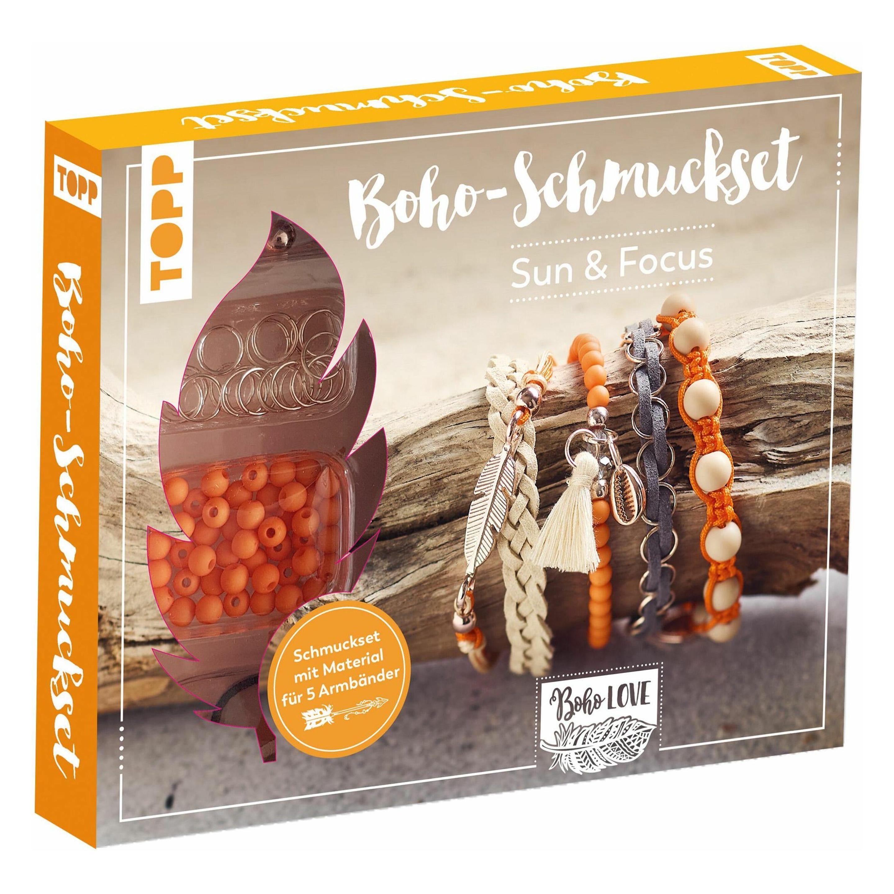 Topp Boho-Schmuckset Sun & Joy (Orange) (18563)