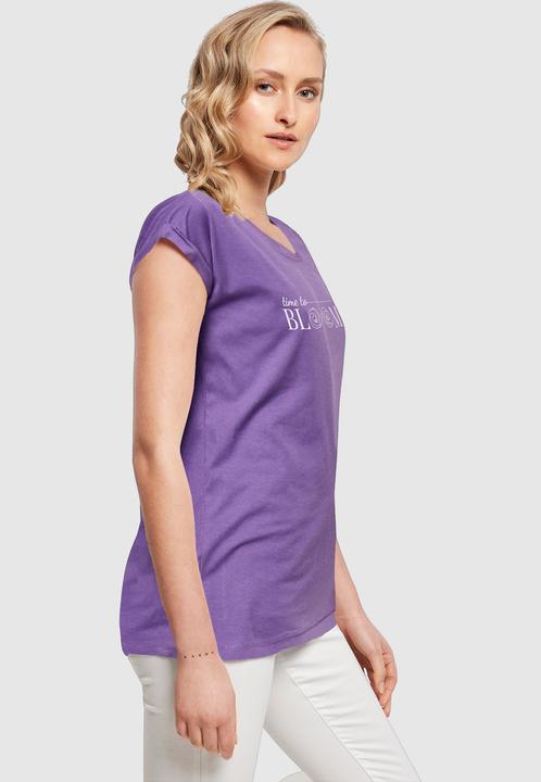 Produktbild Merchcode Ladies Time to bloom - Extended Shoulder Tee - 118693 (L)
