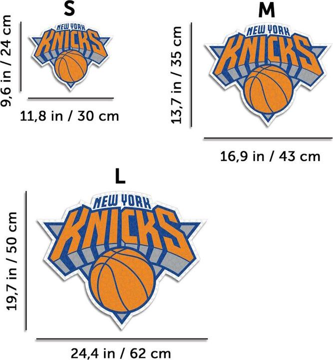 Actual product image Iconic NBA - New York Knicks - Logo - Wooden Puzzle Size S (150 pieces) (150 pieces)