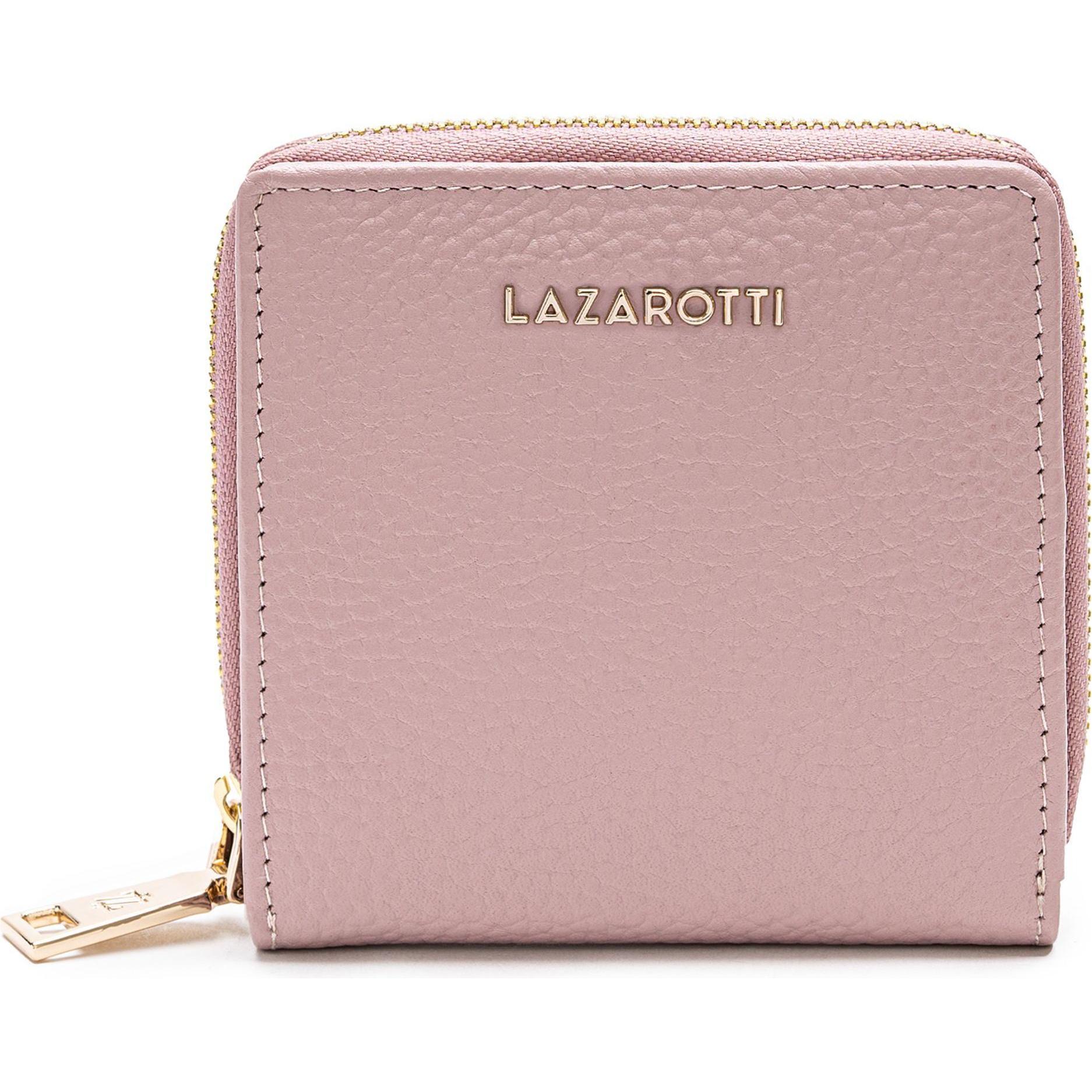 Lazarotti, Damen, Portemonnaie, Bologna Leather Geldbörse Leder 10 cm, Rosa