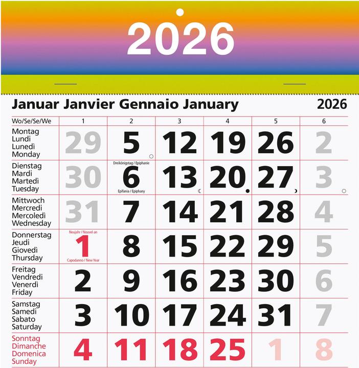 Nährwerte und Zutaten Biella Abreisskalender Monat (Harter Einband, Deutsch)