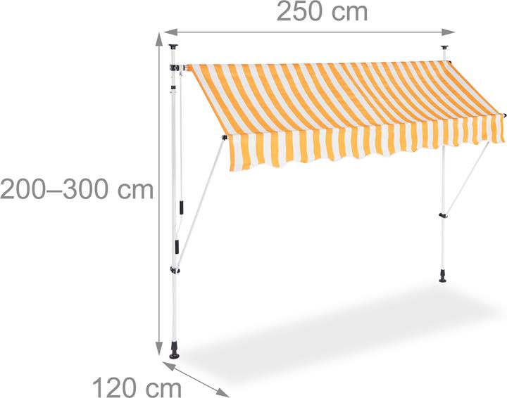 Produktbild Relaxdays Klemmmarkise (2.50 m)
