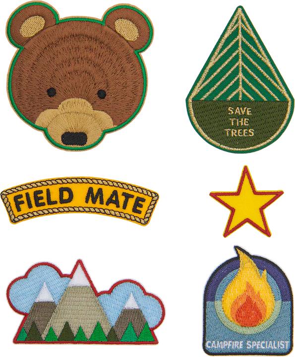 Produktbild Rico Design Patches Kids Kingdom "Pfadfinder Bär", 6er Set (6 x)