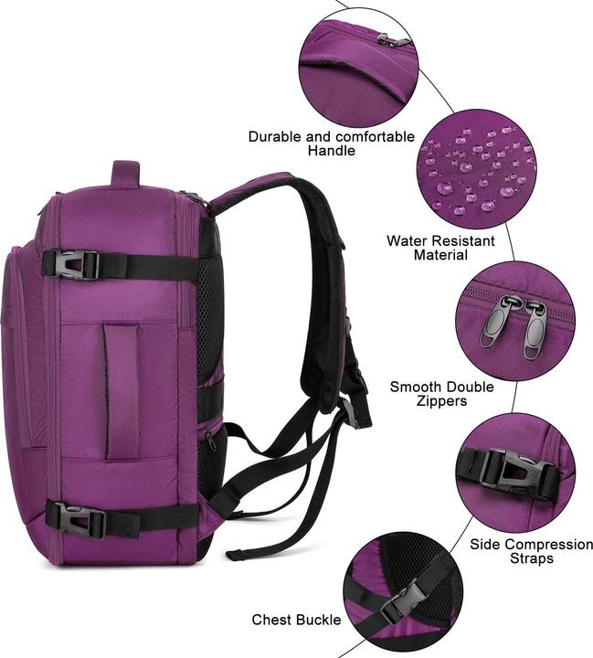 Produktbild Only-Bags.Store Handgepäck-Rucksack mit separatem Ein-Zoll-Computerfach (20 l)