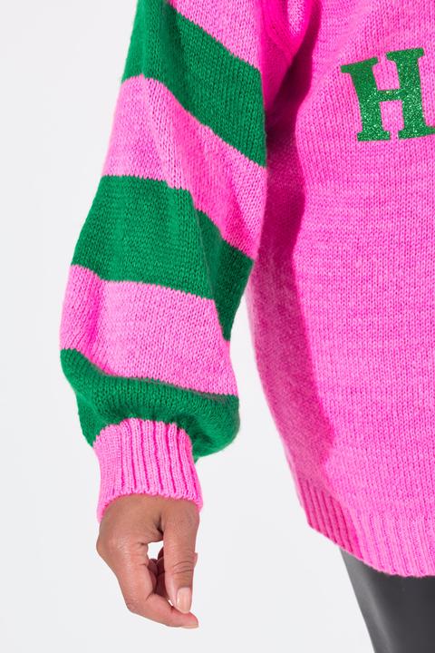 Produktbild Angel of Style Pullover, oversized, HAPPY, Ringel-Ärmel (50, 52)
