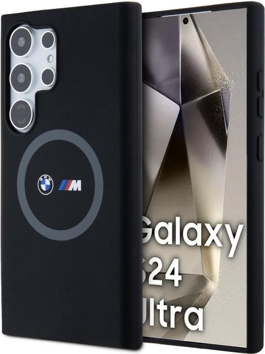 Produktbild BMW BMHML23SROK S928 czarny/black hardcase M Silicone Printed Ring MagSafe (Samsung Galaxy S24 Ultra)