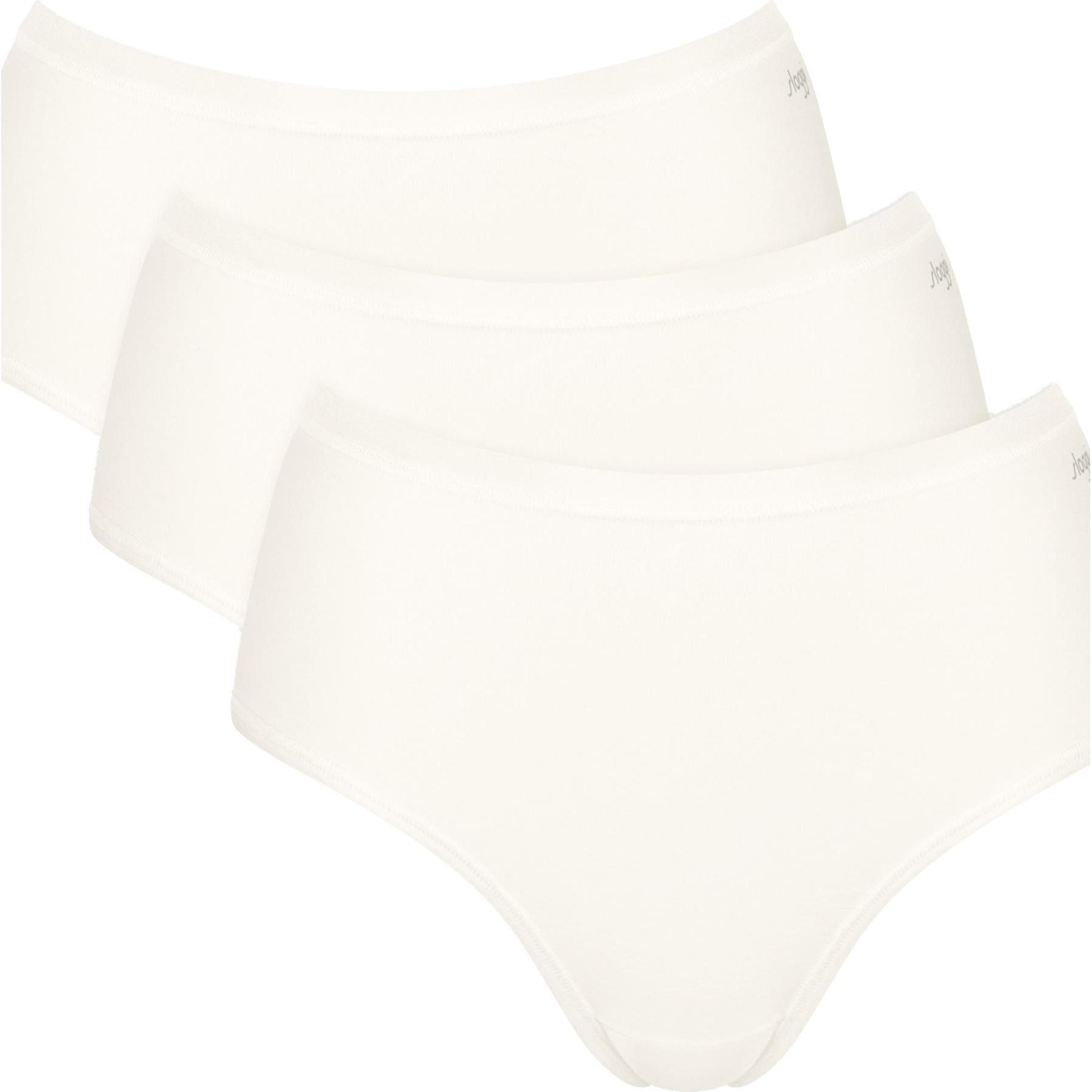 Sloggi, Damen, Unterhosen, Brief GO DAILY COTTON MIDI Damenslip 3er Pack, Weiss, (M, 3er Pack)