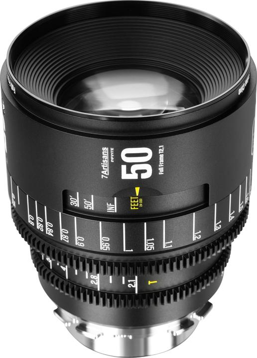 Actual product image 7artisans 50T21B-PL INF 50mm T2.1 INFINTE PL Mount (Black) (L-Mount)