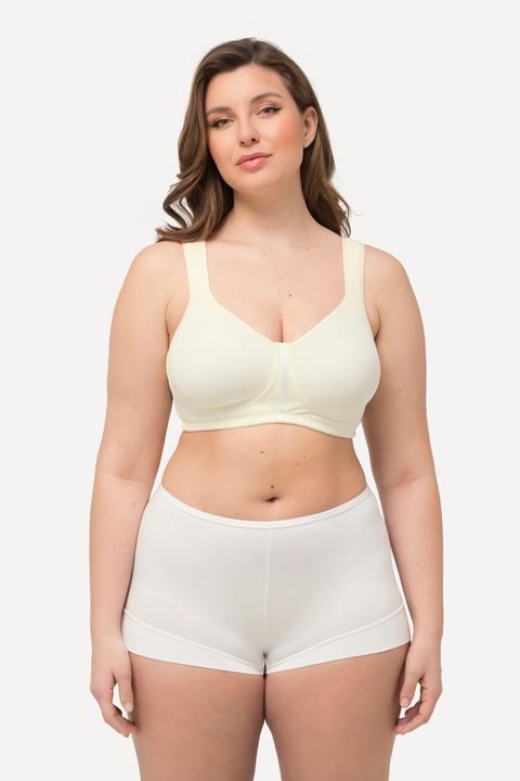 Actual product image Ulla Popken Satin Trim Wirefree Stretch Microfiber Wellness Bra (95 C)