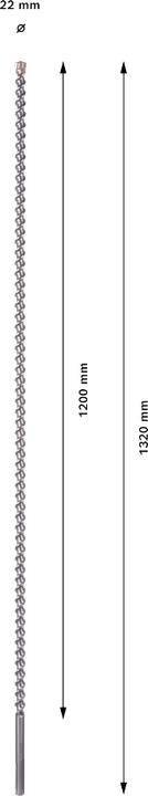 Produktbild Bosch Professional Zubehör Hammerbohrer SDS max-7, 22 x 1200 x 1320 mm (22 mm)