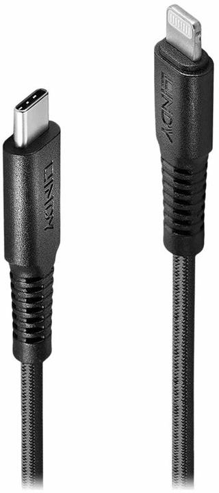 Produktbild Lindy 31286 Lightning-Kabel 1 m Schwarz (1 m, USB 2.0)