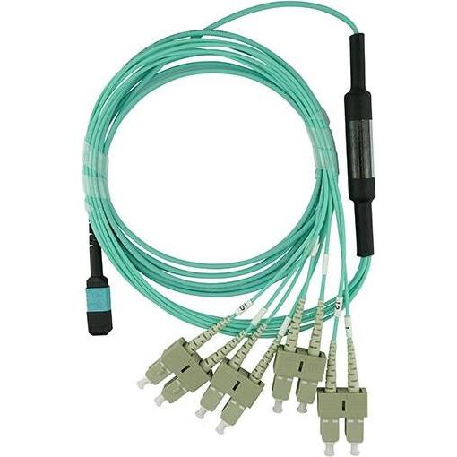 Thumbnail - CBO LWL MPO/4xSC Breakout Kabel OM3 3 Meter, Transceiver, Grün