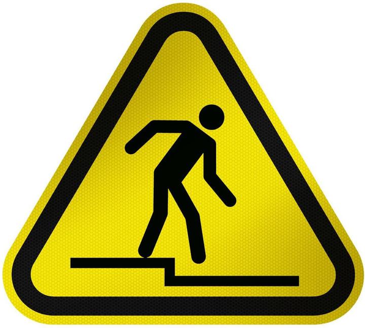 Actual product image Brady ISO safety sign - warning step down