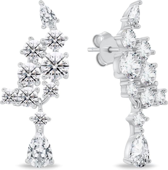 Immagine prodotto Brilio Silver - Charming silver earrings with zircons EA1134W (Argento)
