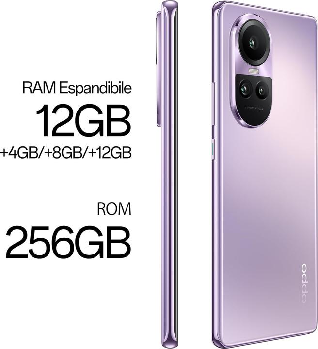 Actual product image OPPO 10 Pro 5G (256 GB, Glossy Purple, 6.70", Dual SIM, 5G)