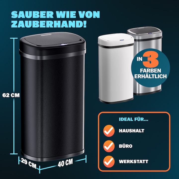 Produktbild Monzana Sensor Mülleimer (50 l)