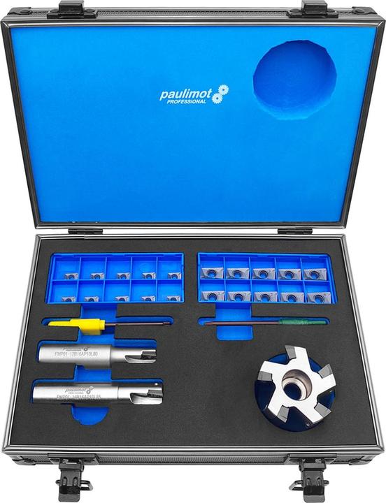 Produktbild Paulimot Messerkopf-Schaftfräser-Set + 20 x Ersatz-Schneidplatte