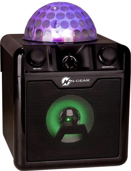 Produktbild N-Gear DISCO410 ( ) Karaoke & Party Bluetooth Lautsprecher mit Discokugel, Lichteffekten & Mikrofon (6 h)